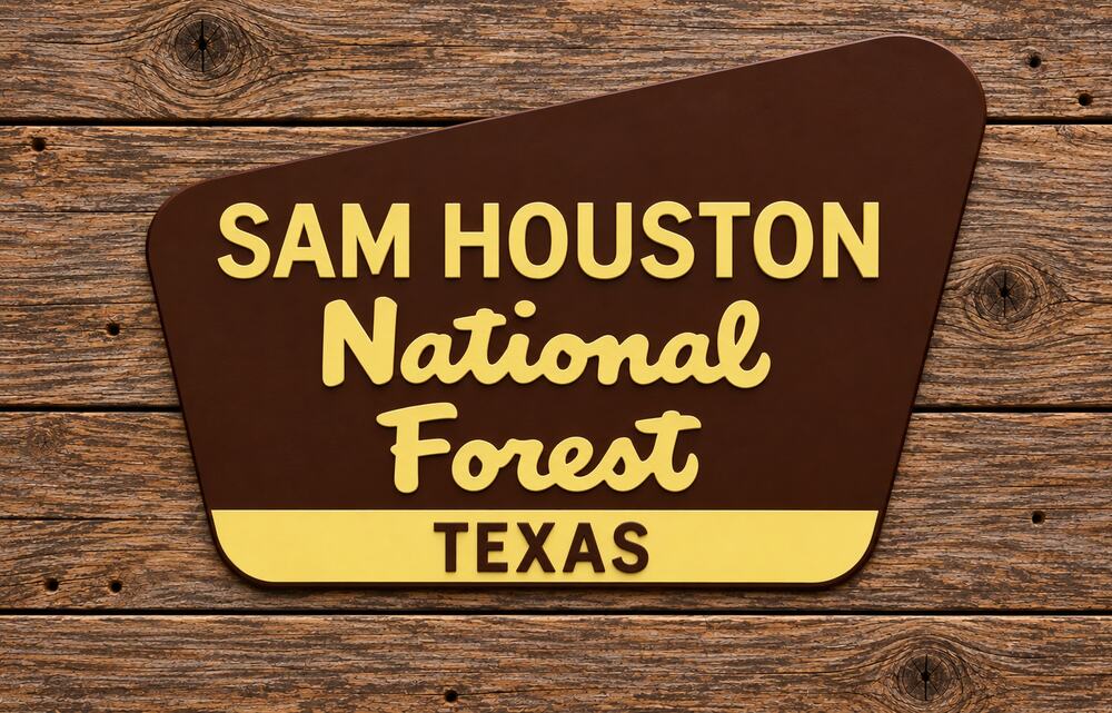 Sam Houston National Forest Sign Texas Grasslands Hike Trail Camp Outdoors
